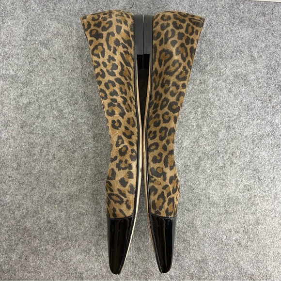 Manolo Blahnik Suede Leopard Print Black Patent Flats Women’s Size 41 - US 9-9.5 - Picture 9 of 13